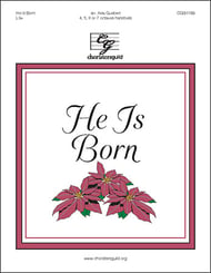 He Is Born Handbell sheet music cover Thumbnail